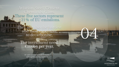 Europe's Industrial Transitions: 100bn EUR investment needs ahead. Aviation. Steel. Cement. Chemicals.